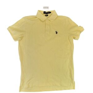 U.S. Polo Assn. Mens Polo Shirt Size S Yellow Short Sleeve Casual Top‎
